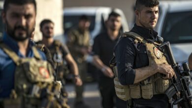 Members of the special forces of the Kurdish-led Syrian Democratic Forces