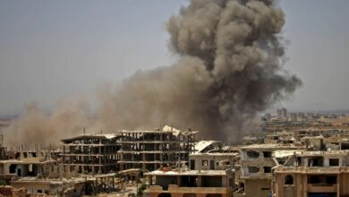 An air strike in Syria