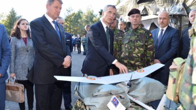 NATO Secretary General Jens Stoltenberg and Romanian president Klaus Iohannis