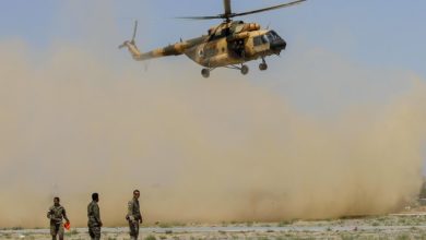 Afghan Air Force Mi-17 helicopter medical evacuation exercise