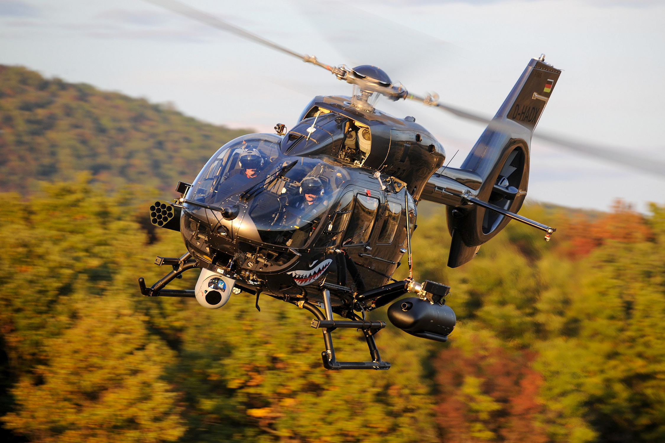 Airbus H145 helicopter with HForce weapon system