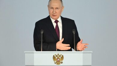 Russian President Vladimir Putin delivers his annual state of the nation address