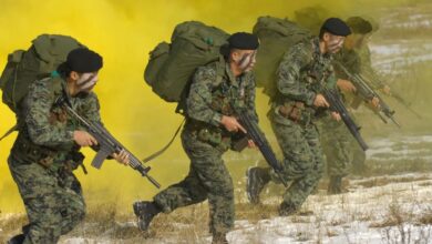 South Korea special forces during a drill.