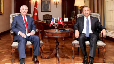 US Secretary of State Rex Tillerson meets Turkish foreign minister Mevlüt Çavuşoğlu