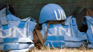 UN peacekeepers helmet and flak jackets