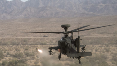 US Army pilots fire Joint Air-to-Ground Missile.