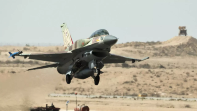 An Israeli F-16 I fighter jet takes off at the Ramon air force base in the Negev Desert, southern Israel, on October 21, 2013.